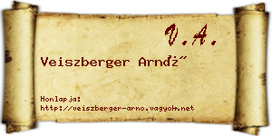 Veiszberger Arnó névjegykártya